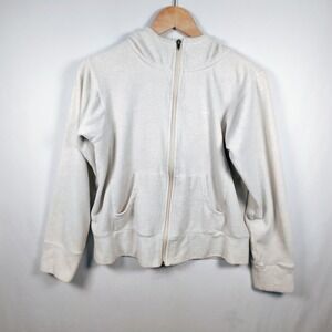 Patagonia Lightweight Fleece Hoodie Women’s Medium Cream Full‑Zip